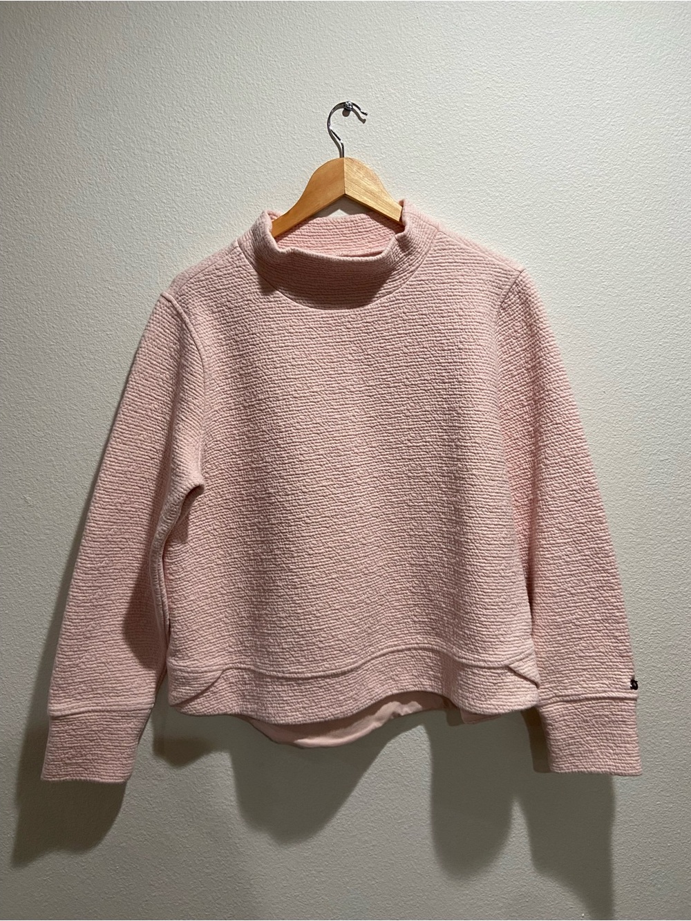 Calia Women's Textured Cowl-Neck Sweater - Blush Pink - L
